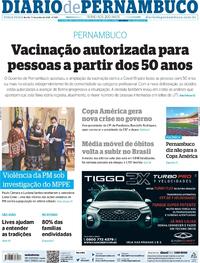 Capa do jornal Diario de Pernambuco 01/06/2021