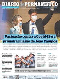 Capa do jornal Diario de Pernambuco 02/01/2021