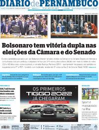 Capa do jornal Diario de Pernambuco 02/02/2021