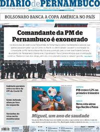 Capa do jornal Diario de Pernambuco 02/06/2021