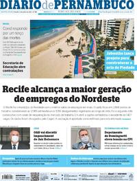 Capa do jornal Diario de Pernambuco 02/07/2021