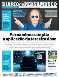 Capa do jornal Diario de Pernambuco 02/10/2021