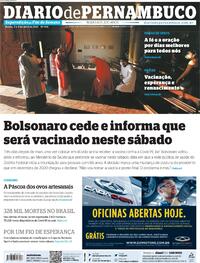 Capa do jornal Diario de Pernambuco 03/04/2021