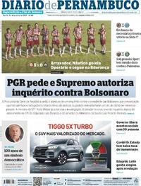 Capa do jornal Diario de Pernambuco 03/07/2021