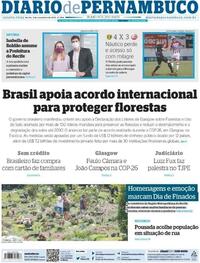 Capa do jornal Diario de Pernambuco 03/11/2021