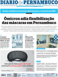 Capa do jornal Diario de Pernambuco 03/12/2021