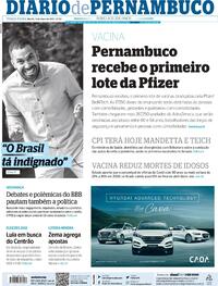 Capa do jornal Diario de Pernambuco 04/05/2021