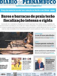 Capa do jornal Diario de Pernambuco 05/01/2021