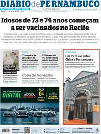 Capa do jornal Diario de Pernambuco 06/03/2021