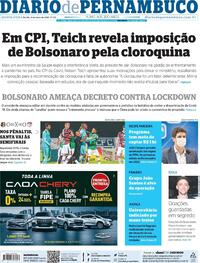 Capa do jornal Diario de Pernambuco 06/05/2021