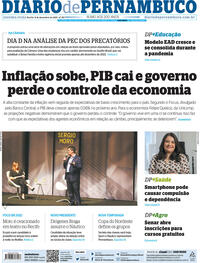 Capa do jornal Diario de Pernambuco 06/12/2021