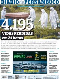 Capa do jornal Diario de Pernambuco 07/04/2021