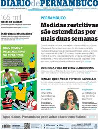 Capa do jornal Diario de Pernambuco 07/05/2021