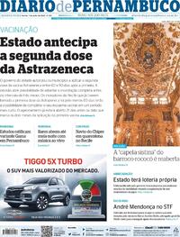 Capa do jornal Diario de Pernambuco 07/07/2021