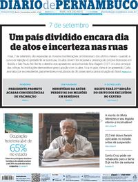 Capa do jornal Diario de Pernambuco 07/09/2021