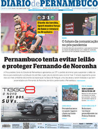Capa do jornal Diario de Pernambuco 07/10/2021