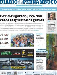 Capa do jornal Diario de Pernambuco 08/04/2021