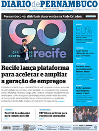 Capa do jornal Diario de Pernambuco 08/10/2021