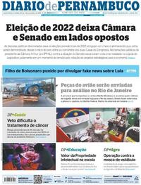 Capa do jornal Diario de Pernambuco 08/11/2021