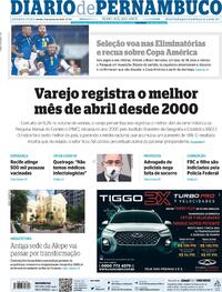 Capa do jornal Diario de Pernambuco 09/06/2021