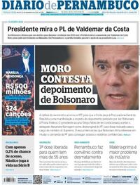 Capa do jornal Diario de Pernambuco 09/11/2021