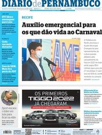 Capa do jornal Diario de Pernambuco 10/02/2021