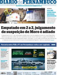 Capa do jornal Diario de Pernambuco 10/03/2021