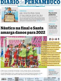 Capa do jornal Diario de Pernambuco 10/05/2021
