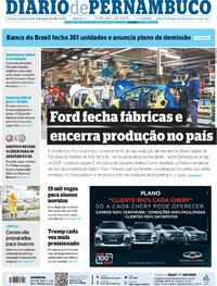 Capa do jornal Diario de Pernambuco 12/01/2021