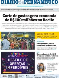 Capa do jornal Diario de Pernambuco 12/02/2021