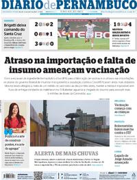 Capa do jornal Diario de Pernambuco 12/04/2021