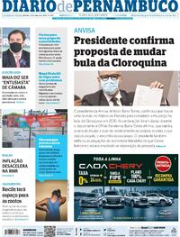 Capa do jornal Diario de Pernambuco 12/05/2021