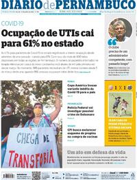 Capa do jornal Diario de Pernambuco 13/07/2021