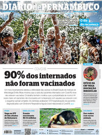 Capa do jornal Diario de Pernambuco 13/10/2021
