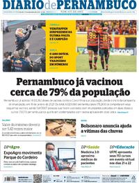 Capa do jornal Diario de Pernambuco 13/12/2021