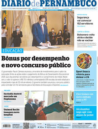 Capa do jornal Diario de Pernambuco 14/10/2021