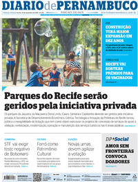 Capa do jornal Diario de Pernambuco 14/12/2021