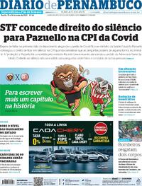 Capa do jornal Diario de Pernambuco 15/05/2021
