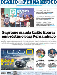 Capa do jornal Diario de Pernambuco 15/09/2021