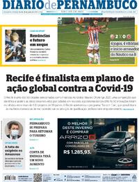Capa do jornal Diario de Pernambuco 16/06/2021