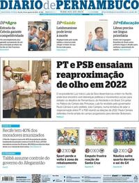 Capa do jornal Diario de Pernambuco 16/08/2021
