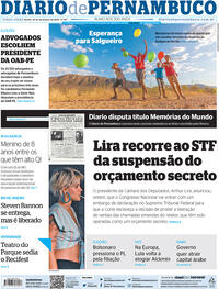 Capa do jornal Diario de Pernambuco 16/11/2021