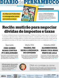 Capa do jornal Diario de Pernambuco 16/12/2021