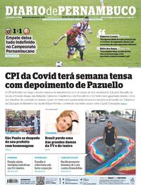 Capa do jornal Diario de Pernambuco 17/05/2021