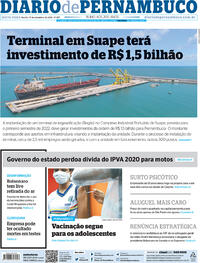 Capa do jornal Diario de Pernambuco 17/09/2021