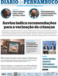 Capa do jornal Diario de Pernambuco 17/12/2021