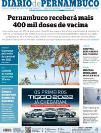 Capa do jornal Diario de Pernambuco 18/02/2021