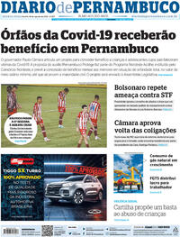 Capa do jornal Diario de Pernambuco 18/08/2021