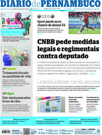 Capa do jornal Diario de Pernambuco 18/10/2021