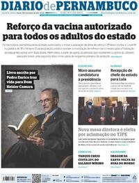 Capa do jornal Diario de Pernambuco 18/11/2021